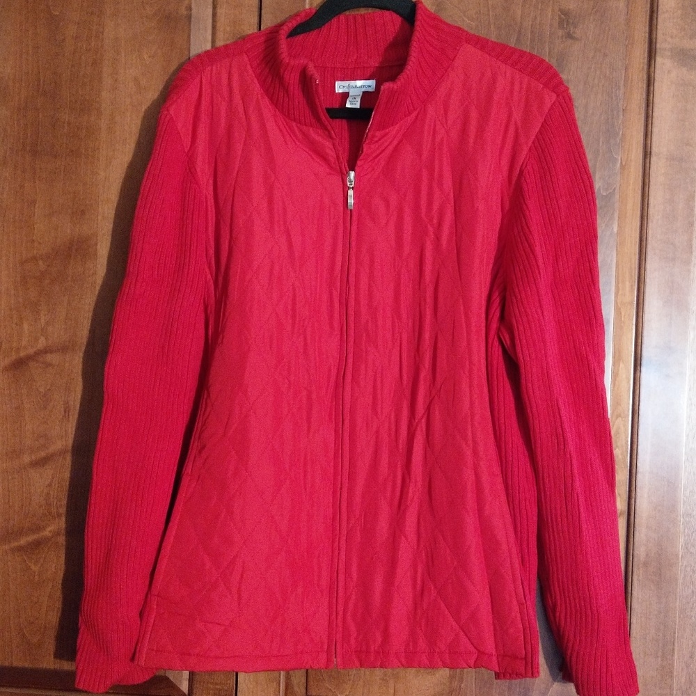 Crofts and Barrow quilted/knit jacket